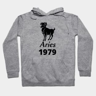 Black Aries Zodiac 1979 Hoodie